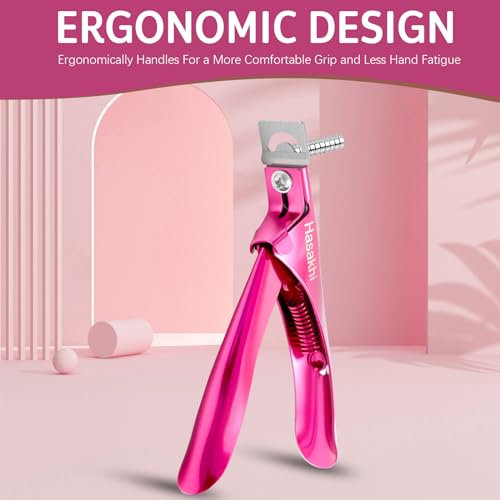 Hasakhi Acrylic Nail Clippers with Magnetic Sizers & Stainless Steel Blade