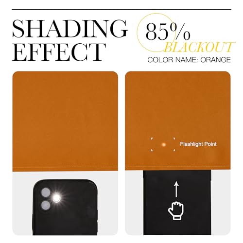 NICETOWN Room Darkening Satin Curtains - 42" x 36" - 2 Panels, Orange