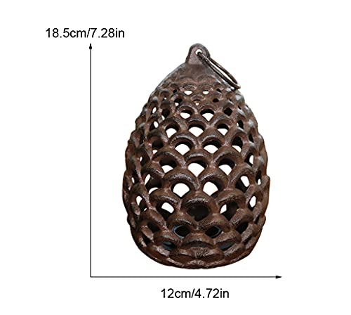 Large Pinecone Shaped Hanging Candle Holder Cast Iron Tea Light Lantern