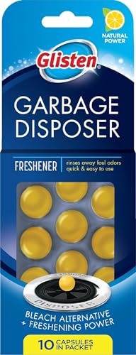 Glisten Garbage Disposer Freshener Capsules - Lemon Scent, 10 Count