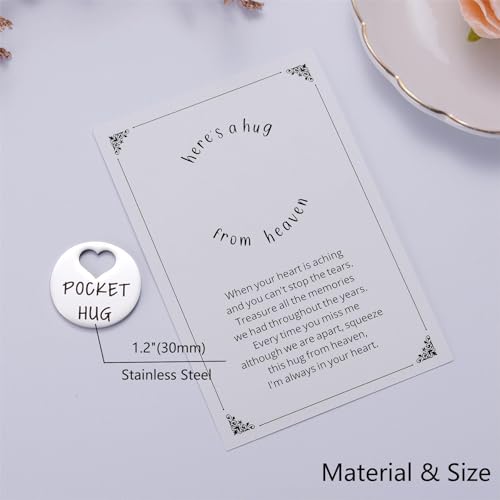 Pocket Hug from Heaven Token - Silver Stainless Steel Memorial Gift