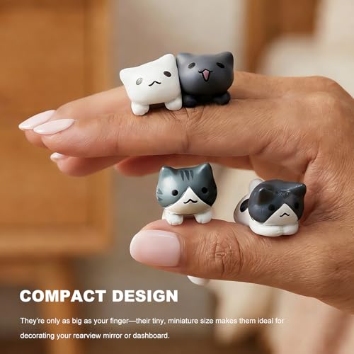 Cute Cat Car Dashboard Ornaments - 6PCS PVC Figurines