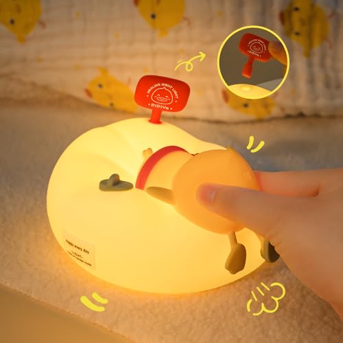 Duck Night Light for Kids, Dimmable Silicone Nursery Lamp
