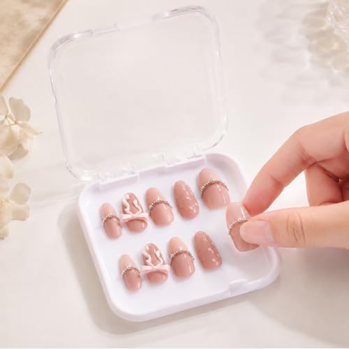 14 Pcs Press On Nail Storage Box Set with Adhesive Tapes for Nail Art