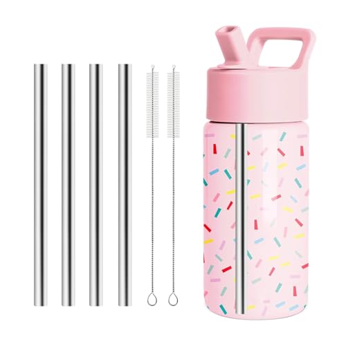 4-Pack Stainless Steel Replacement Straws for Simple Modern 14oz Kids Bottle