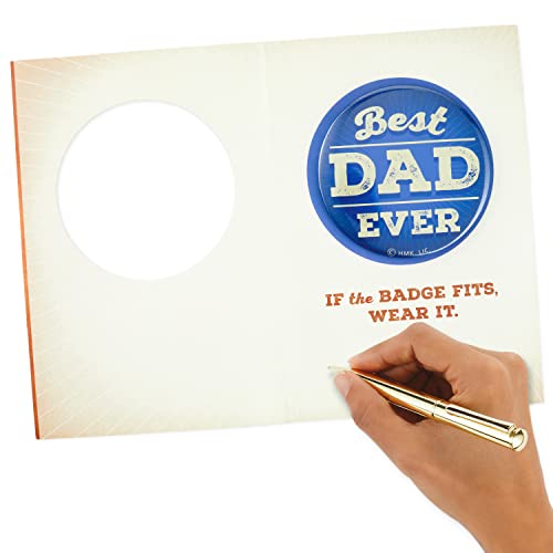 Hallmark Father's Day Card with Removable Badge - Best Dad Ever