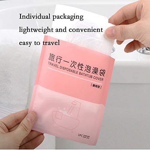 XXYXXY 10-Pack Disposable Bathtub Liners, Portable Plastic Bath Covers
