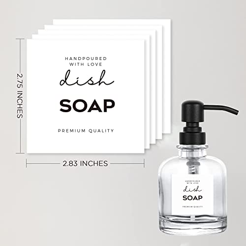 36 Waterproof Label Stickers for Bottles - Minimalist Farmhouse Design