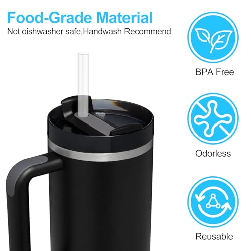 12-Inch Extra Long Disposable Straws for 30 oz & 40 oz Tumblers - Individually Wrapped