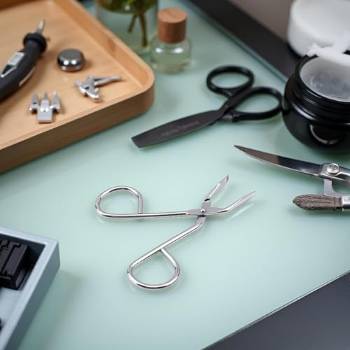 SelHeng Stainless Steel Eyebrow Scissors and Flat Tip Tweezers