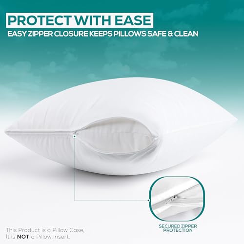 Utopia Bedding King Size Waterproof Pillow Protectors, Set of 8