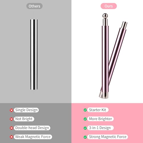 RARKVEN 4-Piece Cat Eye Magnet Pen Tool Set for Nail Art Design