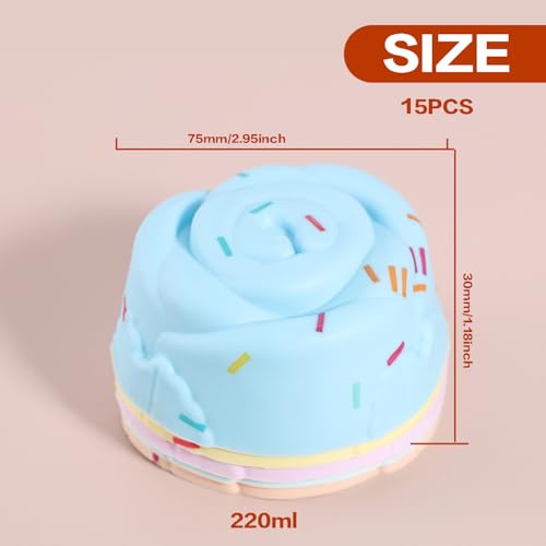 15-Pack Silicone Rose Cupcake Molds - Non-Stick Baking Cups