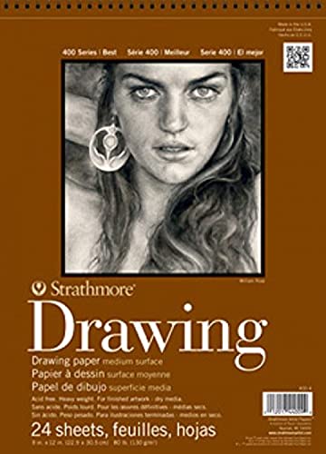 Strathmore Medium Drawing Spiral Paper Pad 8"x10", 24 Sheets