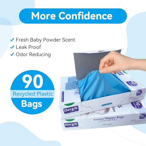 Scented Sanitary Disposal Bags - 90 Count Hygiene Bags for Women
