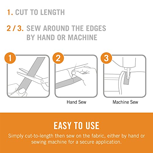 VELCRO Fabric Tape for Easy Sewing | 30in x 3/4in White