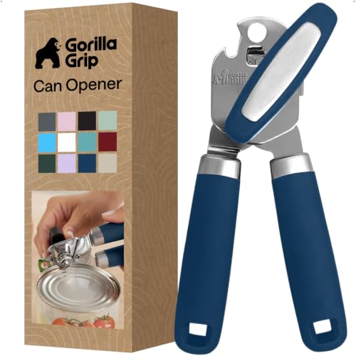 Gorilla Grip Stainless Steel Manual Can Opener with Oversized Knob
