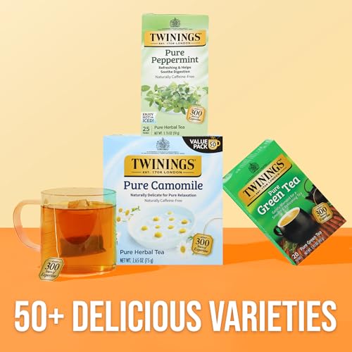 Twinings Pure Peppermint Herbal Tea Bags, Caffeine-Free, 150 Count