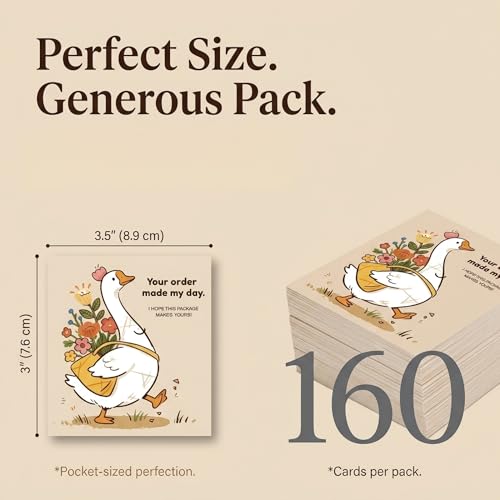 160Pcs Thank You Cards for Small Business - 3x3.5 Inch Style 1