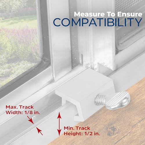 Sliding Window Security Lock - Aluminum, 4 Pack, Easy Install