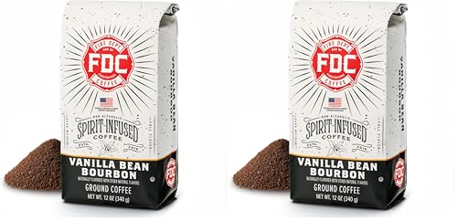 Vanilla Bourbon Infused Ground Coffee - 12 oz Pack of 2