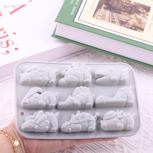 Dinosaur Silicone Candy Molds - 9 Cavity Chocolate & Gummy Molds