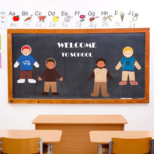 Multicultural People Cutouts - 48 Large Paper Shapes for Crafts