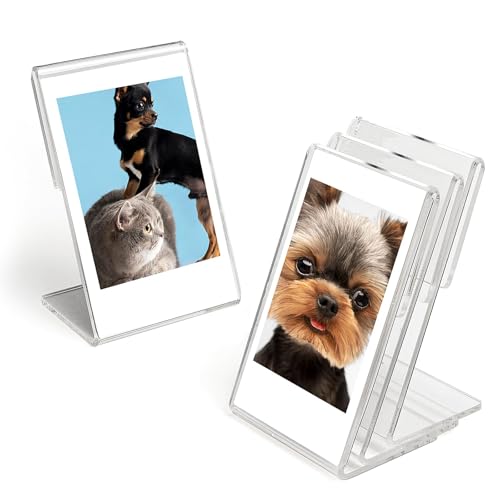 8 Pack Acrylic Mini Picture Frames for Instax Mini & Polaroid 2x3 Photos