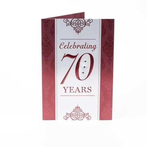Hallmark 70th Birthday Greeting Card with Gemstone Detailing
