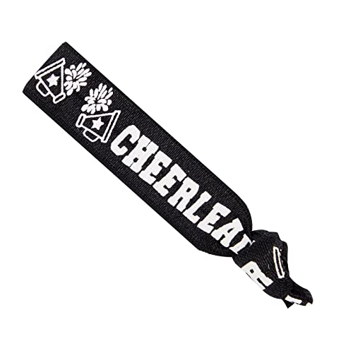 Zodaca Black Cheer Bracelets 50 Pack - Ponytail Holders & Hair Ties