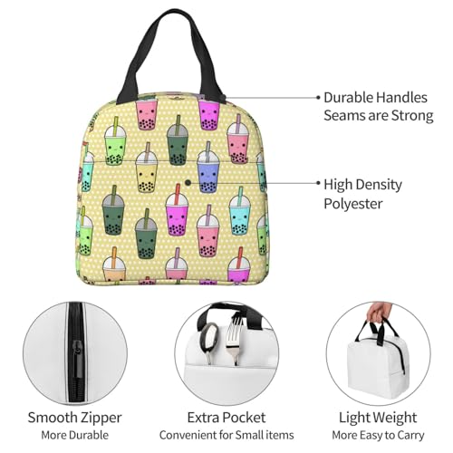 Insulated Bubble Tea Lunch Bag - Large Capacity & Reusable