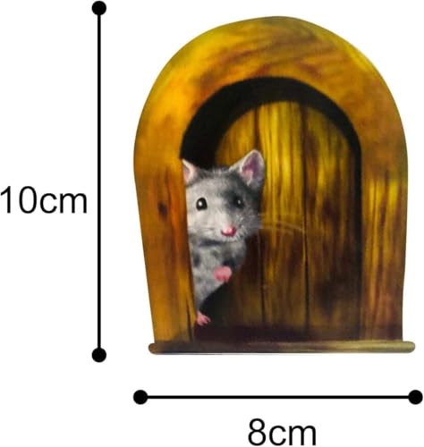 5PCS 3D Mouse Hole Wall Sticker Peel and Stick Decal