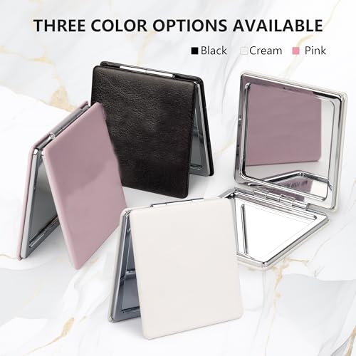 MIRORA Compact Travel Makeup Mirror - 1x/2x Magnifying Pocket Mirror