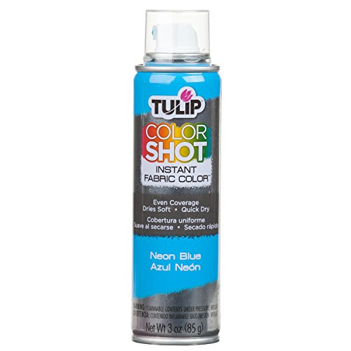 Tulip ColorShot Neon Blue Fabric Spray Paint - 3oz Permanent Color