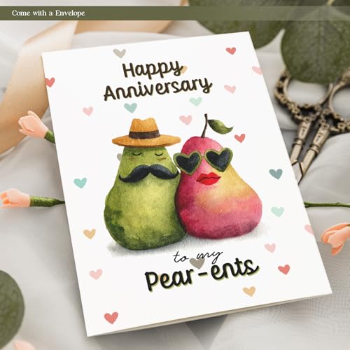 Funny Anniversary Card for Parents - Premium Quality Greeting Card