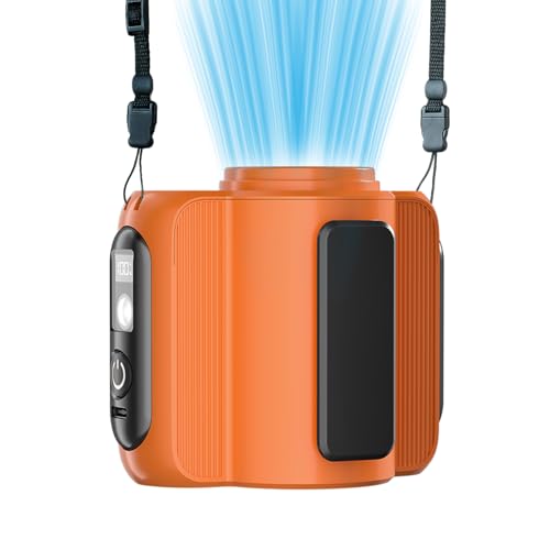TrendGear Portable Waist Clip Fan, 5000mAh Rechargeable Orange Belt Fan