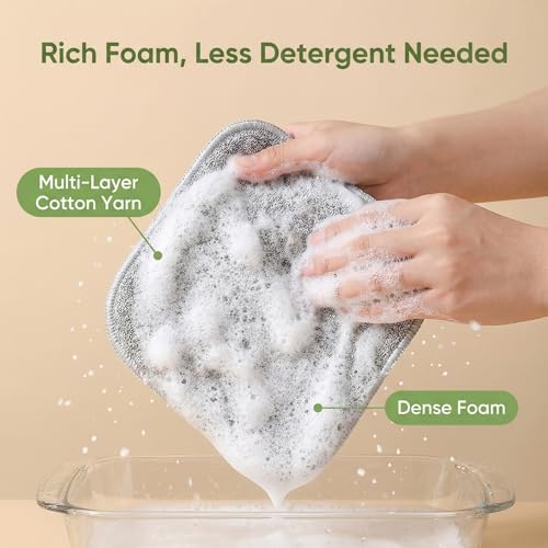 Double-Sided Non-Scratch Wire Dishcloths - 5 Pack Kitchen Scrubbing Rags