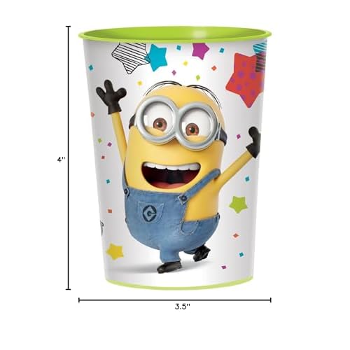 Amscan Despicable Me Birthday Party Supplies Bundle includes 12 Plastic Reusable Cups