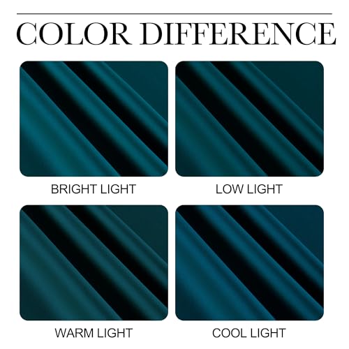 NICETOWN Teal Blackout Curtains, 42"x63", 2 Panels, Thermal Insulated