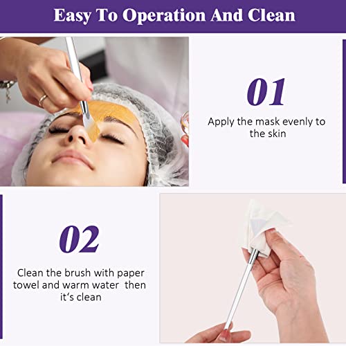 Maitys 6 Pack Fan Mask Brush - Soft Fiber Bristles for Facial Skincare
