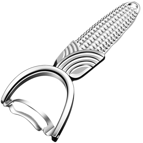 Maxjoy Corn Peeler & Cob Stripper, Stainless Steel Blade - Silver, 1 Pack