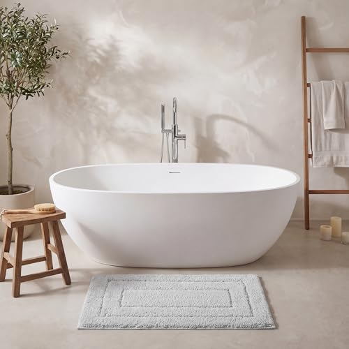 Granny Says Gray Bathroom Rug 20" x 30" - Non-Slip Microfiber Mat