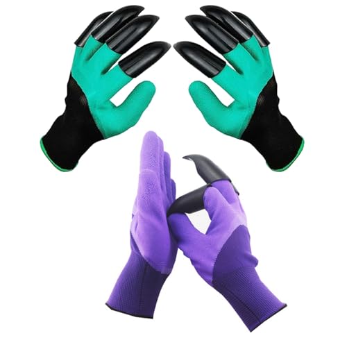 2Pairs Claws Gardening Gloves Garden with for Planting Digging Paking