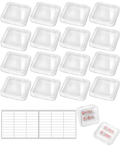 18PCS Nail Storage Box Set with Adhesive Tape - Portable Organizer