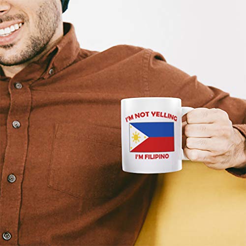 I'm Not Yelling Philippines Ceramic Coffee Mug with Holiday & Filipino Flag Design - Design Only