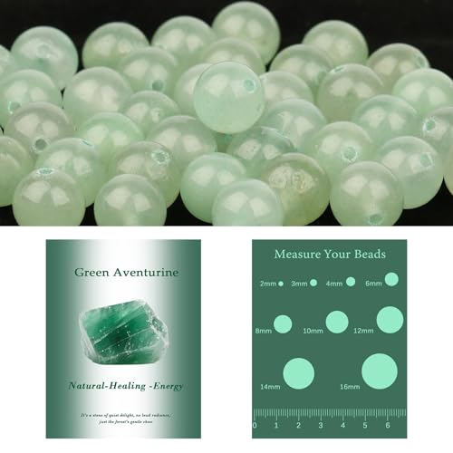 60pcs 6mm Natural Green Aventurine Beads for Jewelry Making