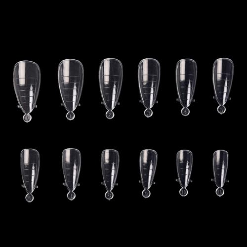 KADS 120 Pcs Dual Forms Full Cover Nail Tips Upper Arched Extension Molds