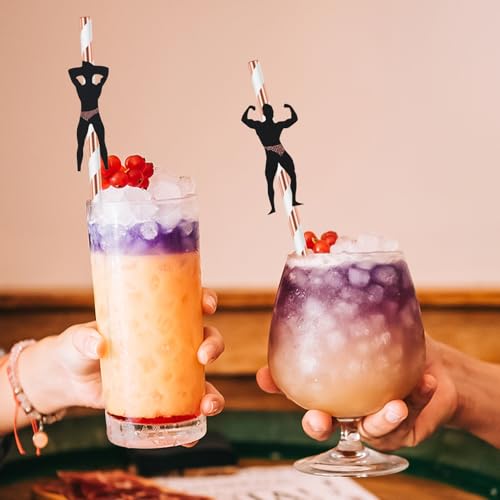 24 Disposable Bachelorette Party Straws - Funny Dancer Designs