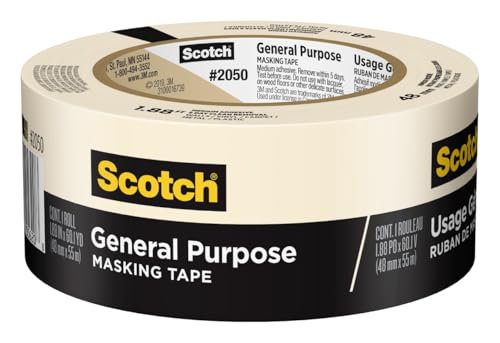 Scotch 1.88 Inch General Purpose Masking Tape, 60 Yards, 1 Roll