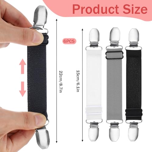 6 PCS Adjustable Waist Tightener Clips for Women - Elastic Cincher